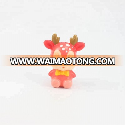 Plum Christmas Sika Deer Slow Squishy PU Animal Toy Kawaii Squishy