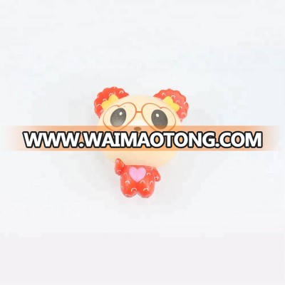 Kawaii Bear Wearing Glasses Squishy Wholesale Handmade Custom Red Squishy Toys