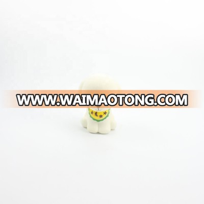 Flocking Kawaii Cute Wholesale Custom Squishy Toys White Puppy Relieves Stress Squishy Toys