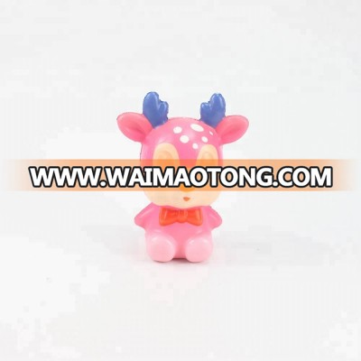 Pink Christmas Sika Deer Slow Squishy PU Animal Toy Kawaii Squishy