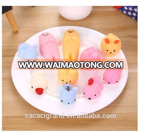 Hot 3D Cute Squishy Animal Mochi Silicone Toy for kids Gift Squeeze Pinch Lovely Cat Toys Stress Release with wholesale price